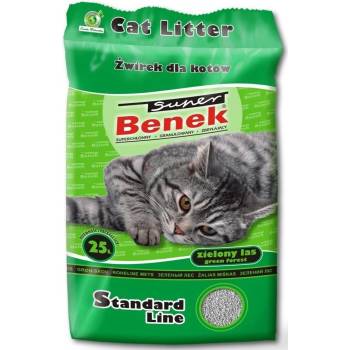 Super Benek Certech Super Benek Standard Clumping Котешка тоалетна, зелена гора, 25 l, 20 kg