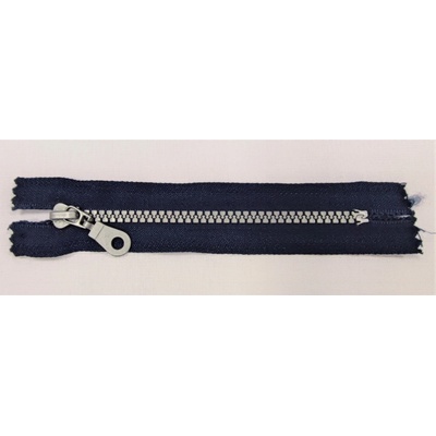 Zips kostený nedeliteľný 14cm / tmavo modrý