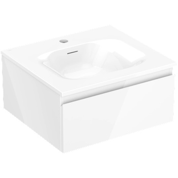 Mexen Orio шкаф за баня 50 см с мивка Vela, 1 чекмедже, бял гланц - 91A10-05023-1-BF00-W23M00 (91A10-05023-1-BF00-W23M00)