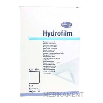 HYDROFILM samolepiaci transparentný obväz (10x15 cm) 1x10 ks