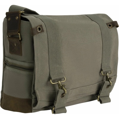 ROTHCO taška VINTAGE cez rameno B-15 PILOT MESSENGER OLIV