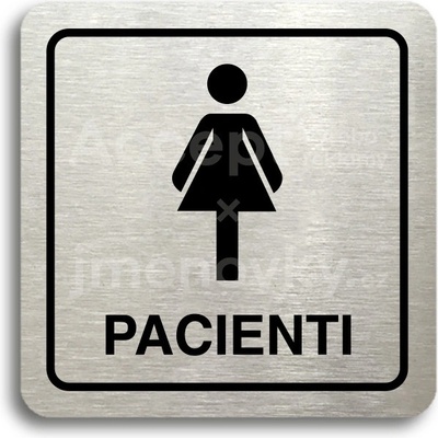 ACCEPT Piktogram pacienti III - stříbrná tabulka - černý tisk