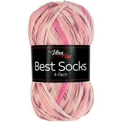 Vlna-Hep Best Socks 4-fach 7303 růžová