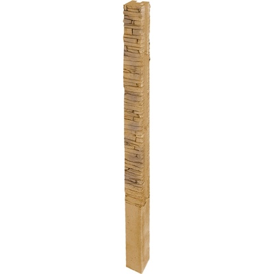 DITON Plotový systém QUICK WALL STONE Velikost: 15 × 15 × 320, Varianta: Quick wall stone - sloupek rohový 240 hnědý mix, Povrch: natur, reliéfní