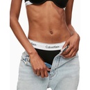 Calvin Klein čierne nohavičky s bielou širokou gumou Bikini Slip