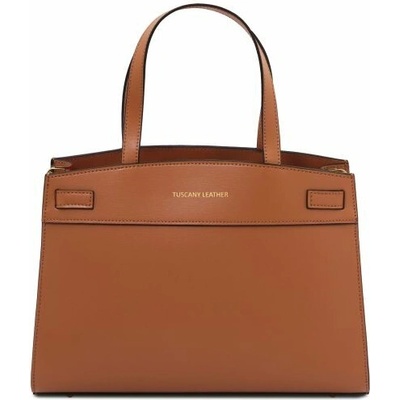 Tuscany Leather dámska kožená shopper kabelka Musa Mint Green