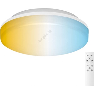 Aigostar - LED таванен плафон за баня LED/24W/230V 3000K-6500K IP54 + ДУ (AI2902)