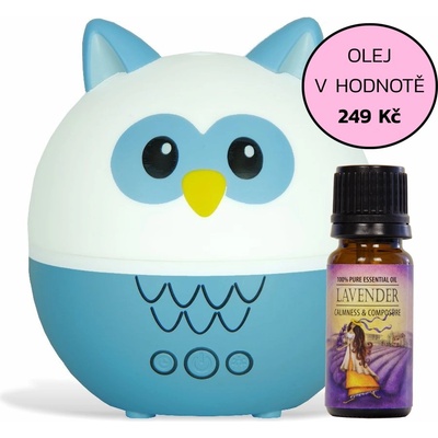 Airbi Aroma Pet Hoo dětský aroma difuzér 250 ml + esenciální olej Airbi LEVANDULE 10 ml