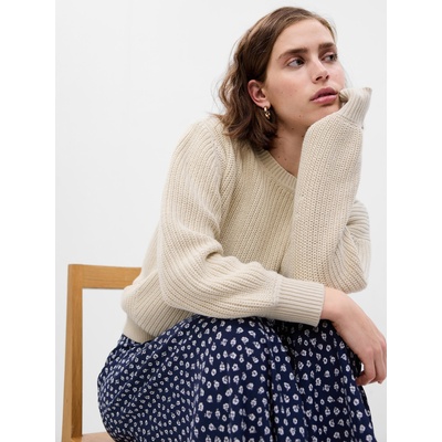 GAP Плетен къс пуловер GAP GAP | Byal | ЖЕНИ | XXL