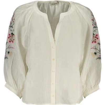 Desigual Дамска риза с дълги ръкави desigual, Размер xs, Цвят Бяло (26swbw13_bi1000)