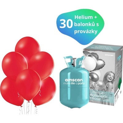 balonky.cz Helium sada balónky červené