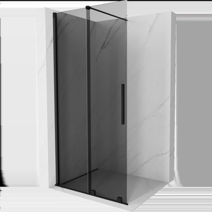 Mexen Velar плъзгаща се душ-преграда Walk-in 70 x 200 см, графит 8 мм, черна - 871-070-000-43-70 (871-070-000-43-70)