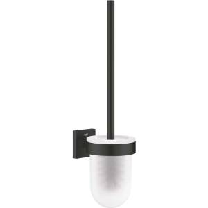 GROHE Start Cube - Стенна тоалетна четка с държач, стъкло/матово черно 409772430 (409772430)