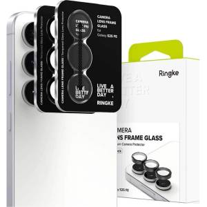 Ringke Протектор за Камерата на Samsung S25 FE, Ringke Cam Lens Frame Glass 2бр. , Черен (8800293859703)