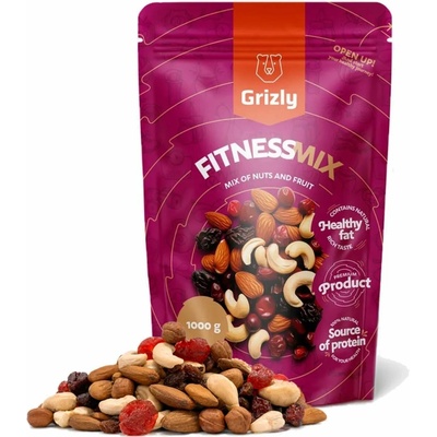 Orechová zmes GRIZLY FITNESS MIX 1000 g