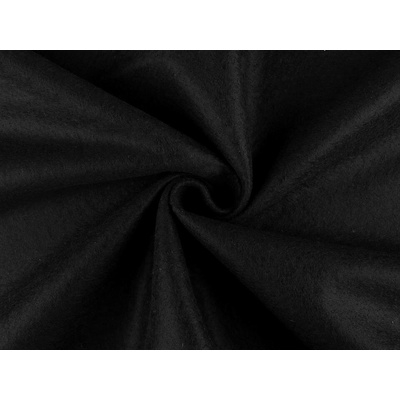 Filc / plsť soft metráž tloušťka 1,4 mm Varianta: 17 (F77) černá, Balení: 1 m