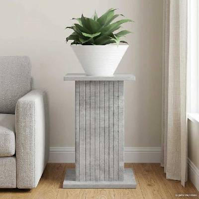 vidaXL Стойка за растения Бетонно сиво 30, 5 x 30 x 43 см (899804)