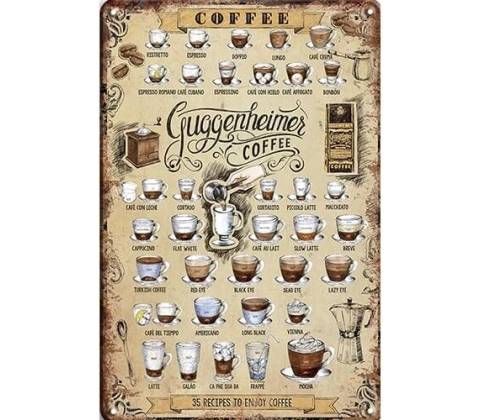 Ceduľa Coffee Menu