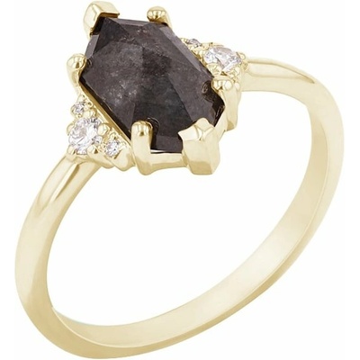 Eppi Zásnubní prsten s hexagon salt and pepper diamantem Lanre R43456