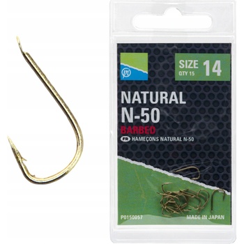 Preston Natural N-50 Hooks veľ.6 15 ks