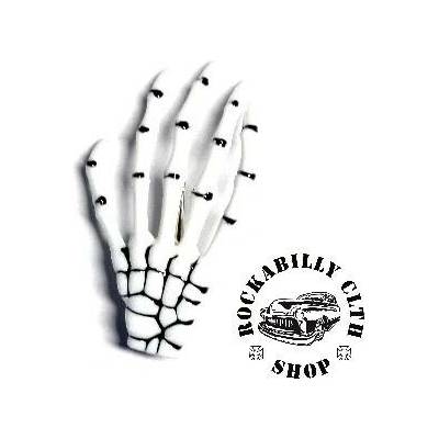 Sponka do vlasů horror Rocka Hairclip Bones White