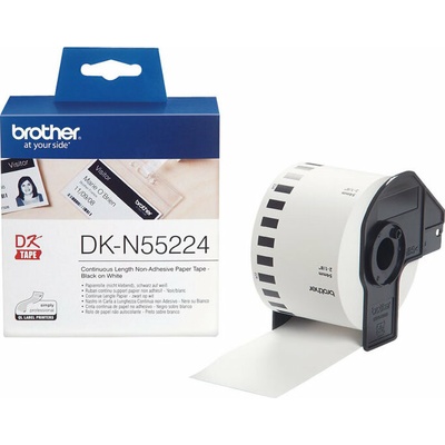 BROTHER DK-N55224 bílá papírová role nelepící s vyšší gramáží (54mm)
