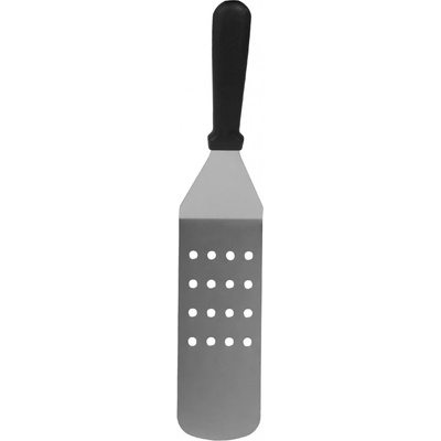 Obracečka s plastovou rukojetí, perforovaná, 370x73 mm | TECHNICA, Pizza Line inox;černá