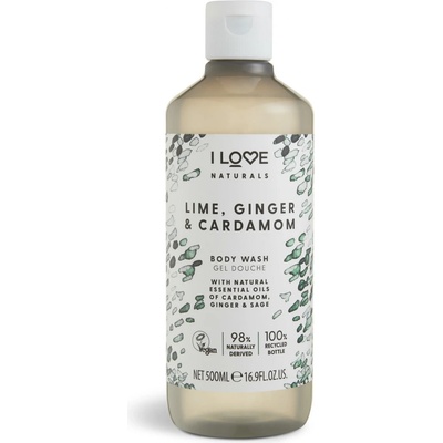 I Love hydratačný sprchový gél Natural s Lime Ginger & Cardamon ( Body Wash) 500 ml