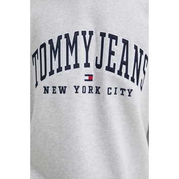 Tommy Hilfiger Суичър Tommy Jeans в сиво с апликация DM0DM19757 (DM0DM19757)