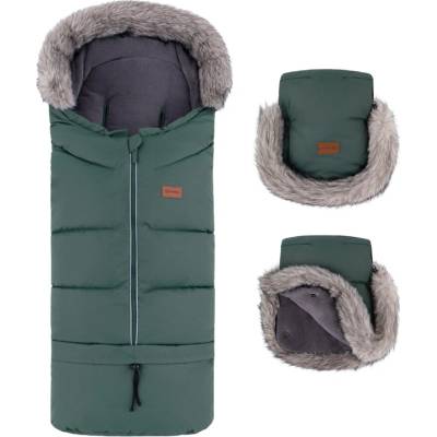 Petite&Mars Set zimný Arctic 4v1 Furry Veritable Khaki