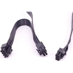  Захранващ кабел PCI-E 6-пин мъжки към 2xPCI-E 8-пин мъжки (PCIE6MTO2X8M)