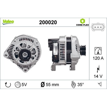 Alternátor VALEO 200020