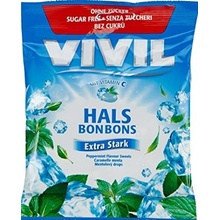 Vivil Hals Bonbons drops bez cukru extra silný mentol + vitamín C 60 g