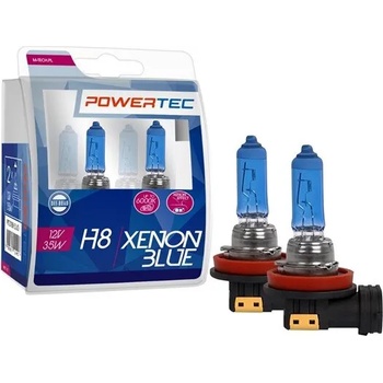 m-tech Powertec Xenon Blue H8 12V халогенни крушки к-т (PTZXB8-DUO H8)