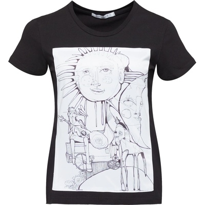 Dámske tričko ROMADE MARDAR čierna biela