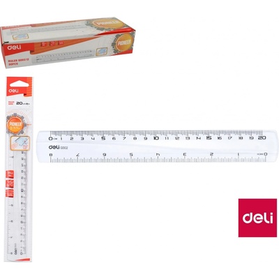 Deli EG00212 20 cm transparentní