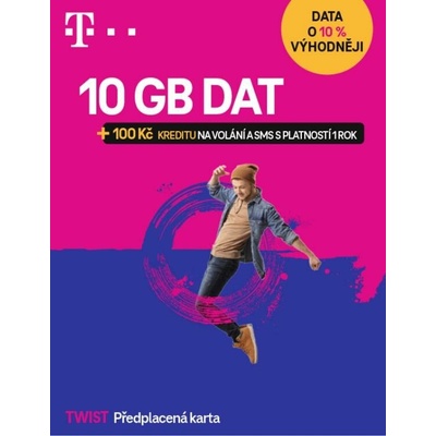 T-Mobile Předplacená karta Twist s Námi 10GB + 100Kč na volání a SMS