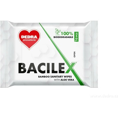 VEYRA Hygienické vlhčené obrúsky z bambusu s Aloe Vera 10 ks