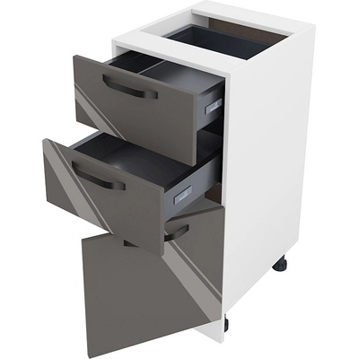 ИРИМ Долен кухненски шкаф Сити БФ-Антрацит гланц-05-53 десен 40 см