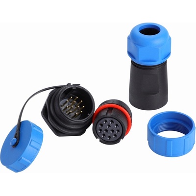 IP68 SP21-12Pin Vodotěsný plastový konektor