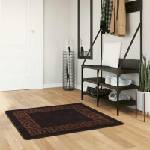 vidaXL Каса за килим MARSA Черно 100 x 100 cm Полиестер и PVC (42023292)