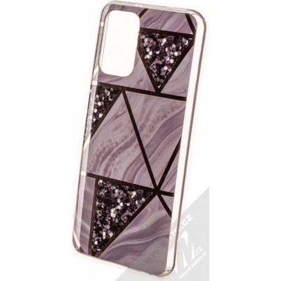 Pouzdro 1Mcz Geometric Marble Cover ochranné Xiaomi Redmi Note 10, Redmi Note 10S, Poco M5s šedé