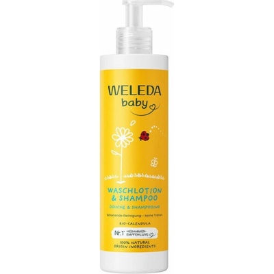 Weleda Calendula Dětský šampon a sprchový gel s měsíčkem lékařským 400 ml