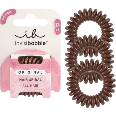 Spirálová gumička do vlasů Invisibobble Original Pretzel Brown - 3 ks