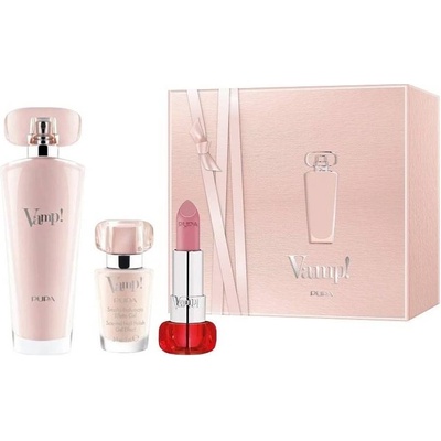 PUPA Pupa Комплект Vamp! Pink - Парфюмна вода, Лак за нокти и Червило, 50 + 9 ml + 3.5 g