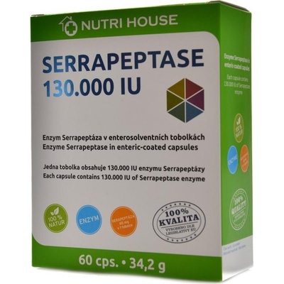 Nutrihouse Serrapeptase 130.000 IU 60 tobolek