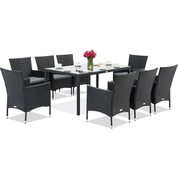 Garden Point Milan/Grenada 8 Garden Point антрацит техноратан градински мебели (GAP1393-8)