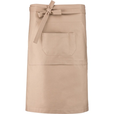 Kariban Zástěra K 887 90x62,5cm barová středně dlouhá COT20K88712599-beige Béžová