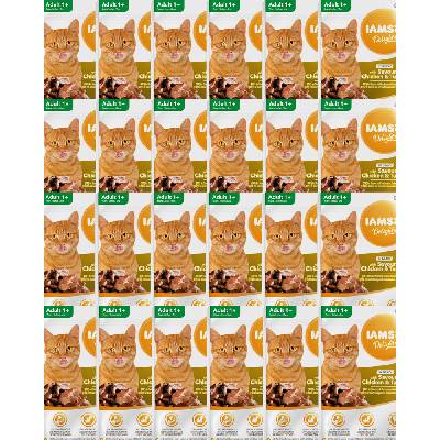 IAMS-Naturally krmivo pro dospělé kočky, s aromatickým kuřecím a krůtím masem v omáčce 24x85 g