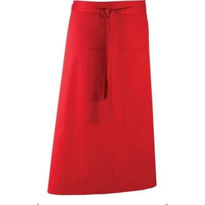 Cotton Classics Zástěra Colours pas dlouhá červená